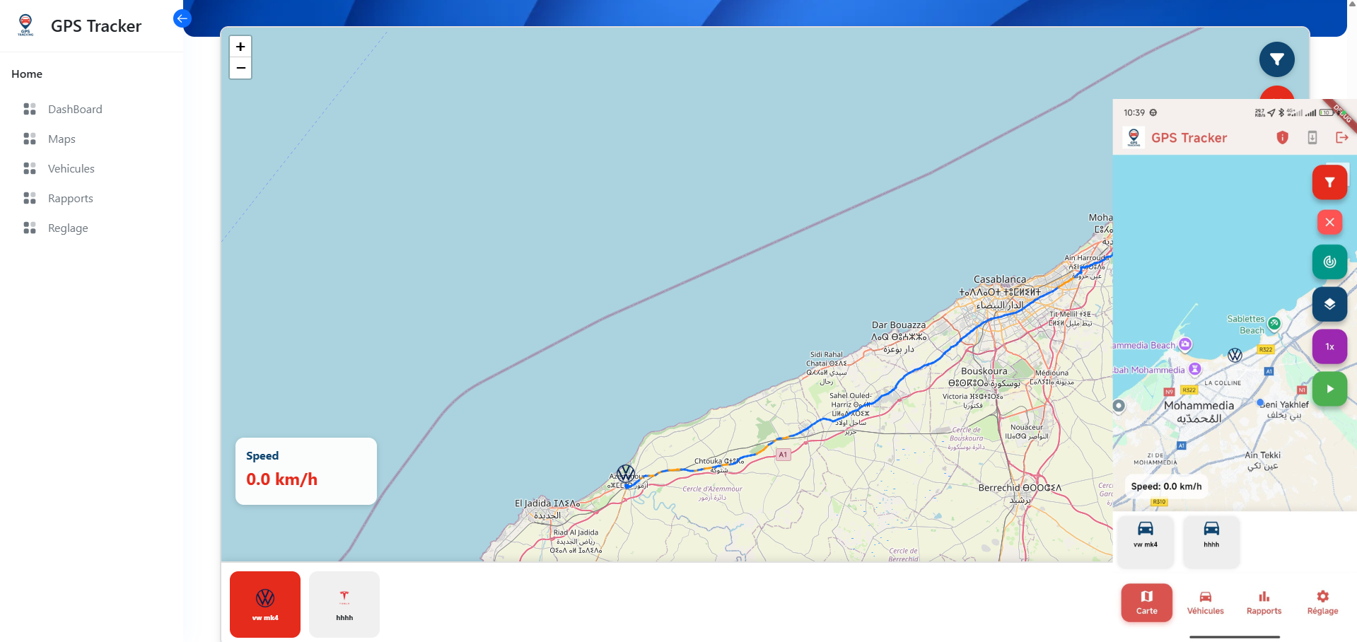 Application mobile et web